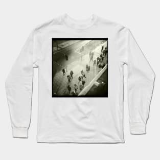 Pedestrians on a busy Princes Street, Edinburgh Long Sleeve T-Shirt